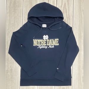 Champion Women's Size Large Notre Dame Fighting Irish Hoodie Sweatshirt Blue